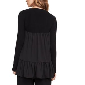 NWT BCBGMAXAZRIA Shona Ruffle-Back Sweater